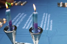 Group of people celebrating on stage