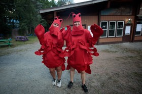 Group of people celebrating on stage