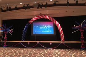 Group of people celebrating on stage