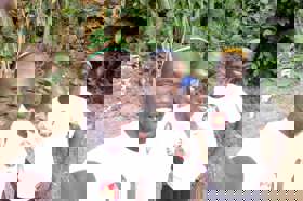 Group of people celebrating on stage