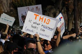 Group of people celebrating on stage