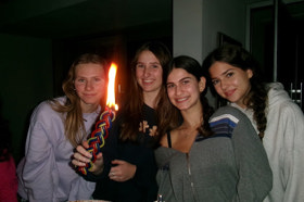 Group of people celebrating on stage