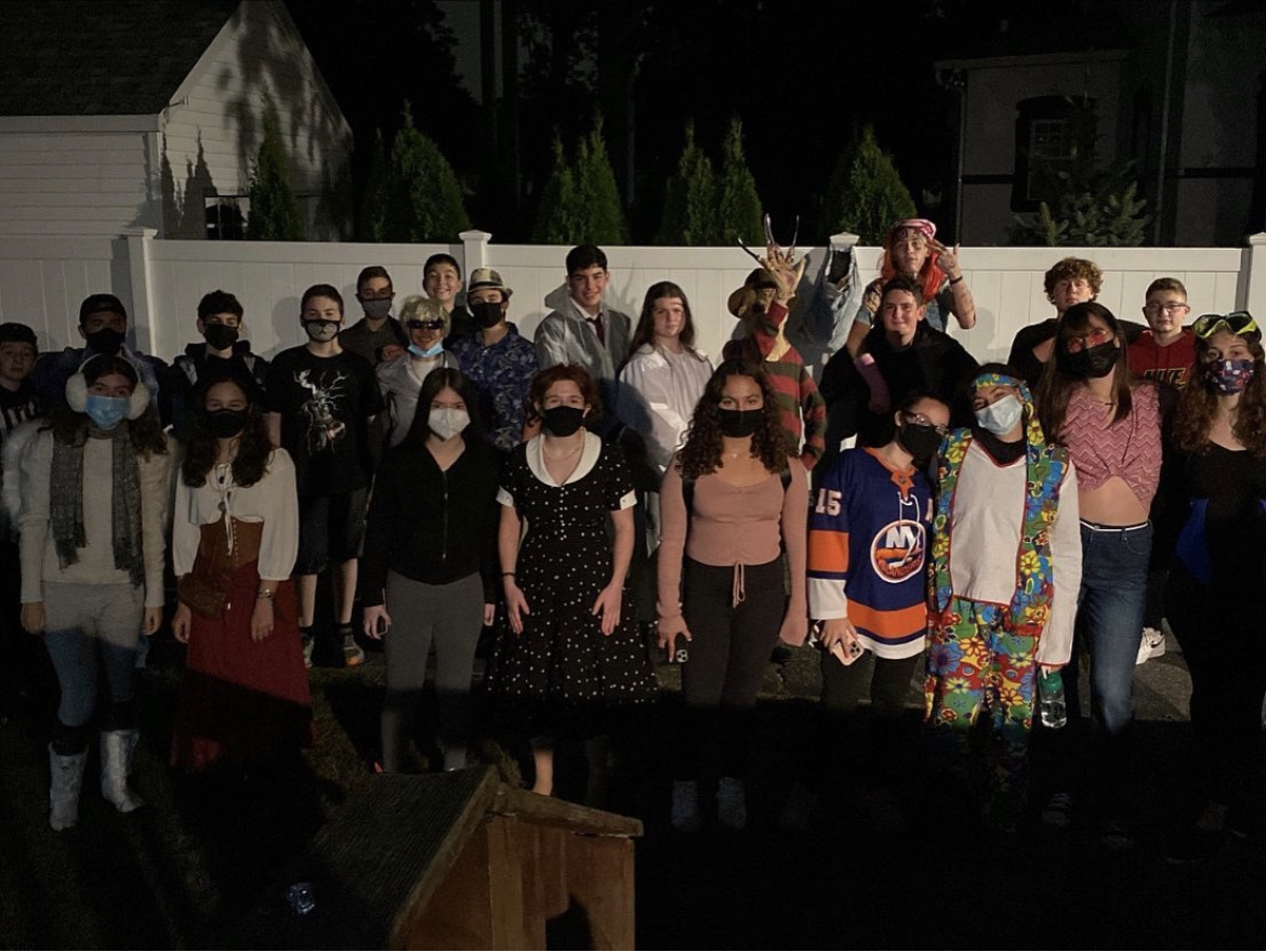 Group of people celebrating on stage