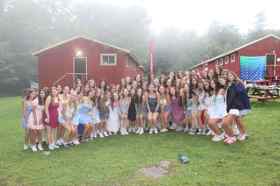 Group of people celebrating on stage