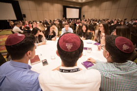 Group of people celebrating on stage