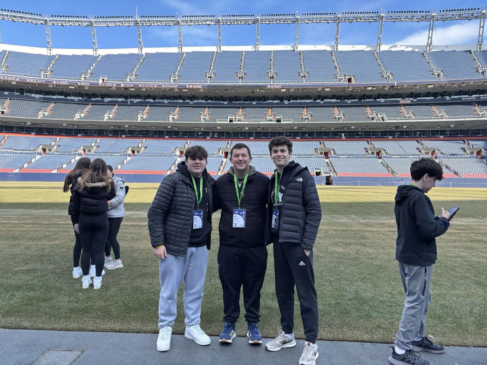 Group of people celebrating on stage