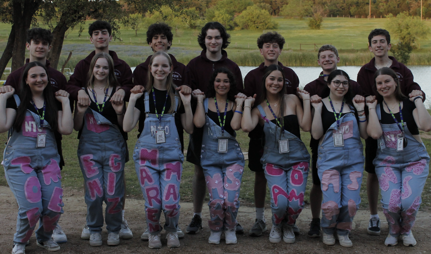 Group of people celebrating on stage
