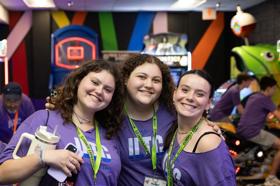 Group of people celebrating on stage