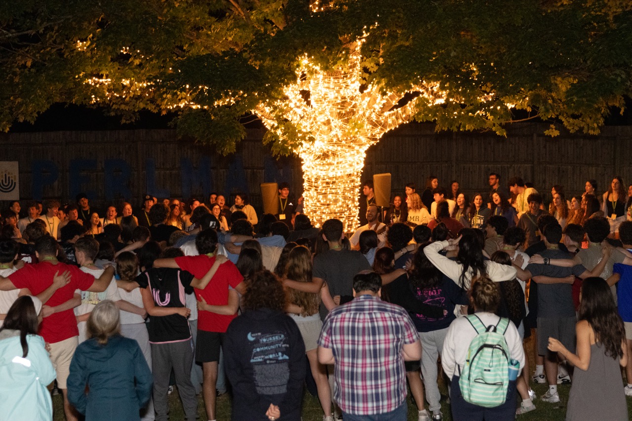 Group of people celebrating on stage