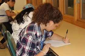 Group of people celebrating on stage