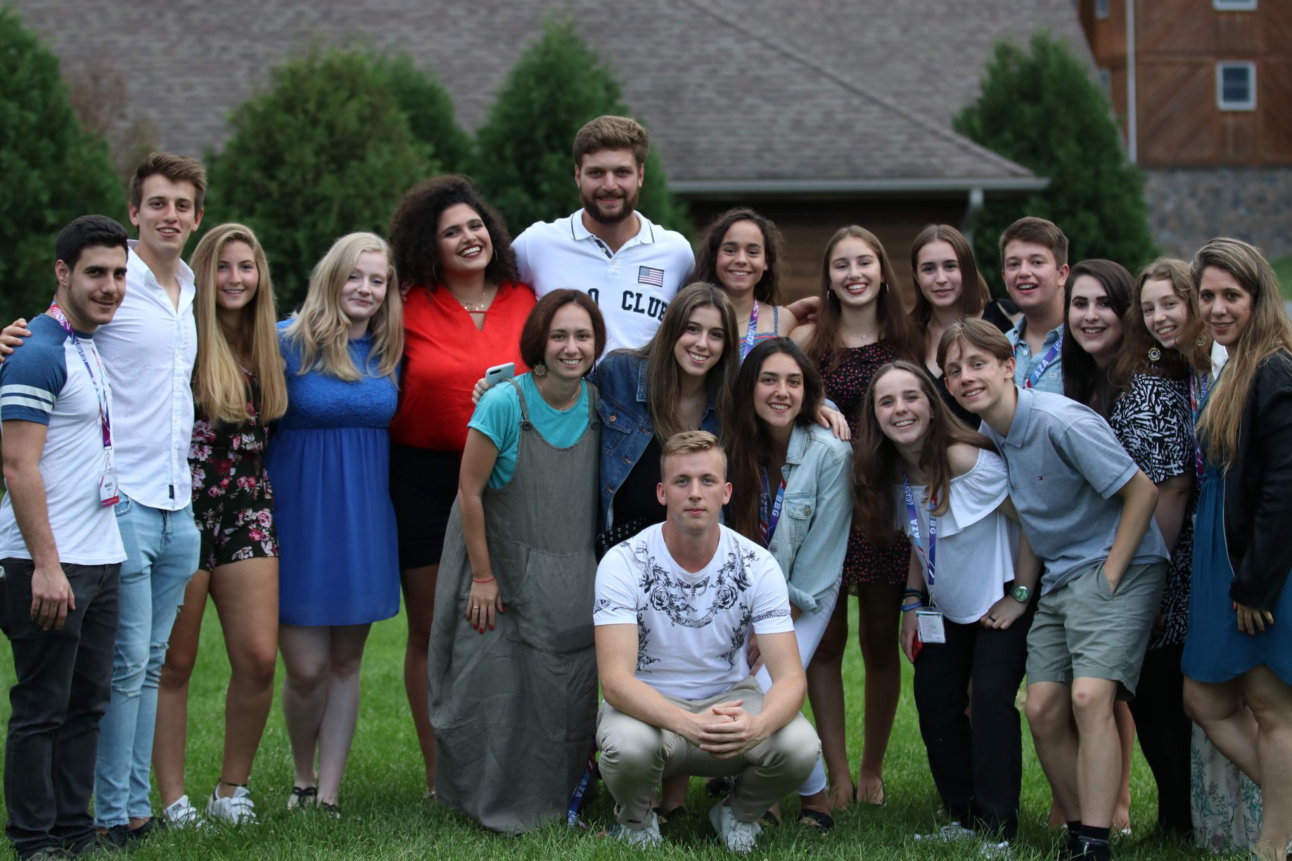 Group of people celebrating on stage
