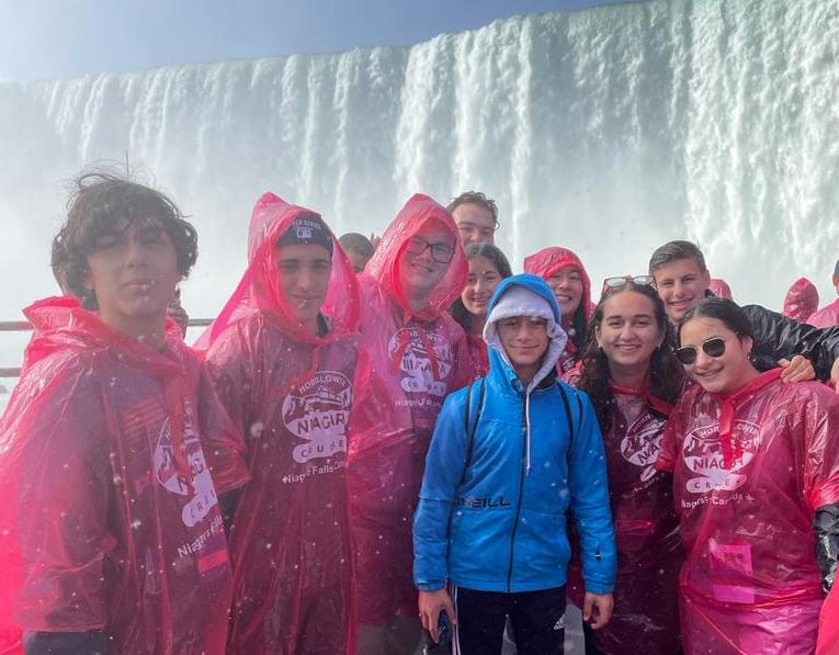 Group of people celebrating on stage