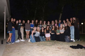 Group of people celebrating on stage