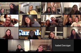 Group of people celebrating on stage