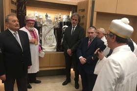 Group of people celebrating on stage