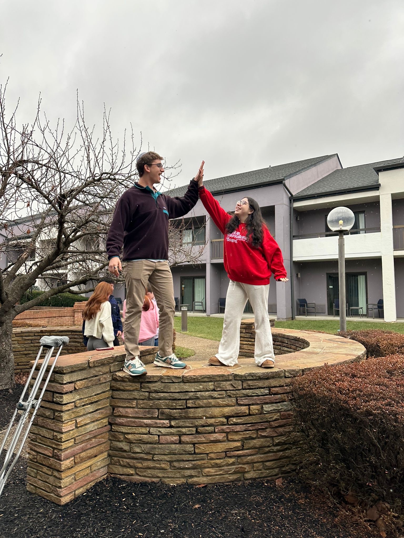 Group of people celebrating on stage
