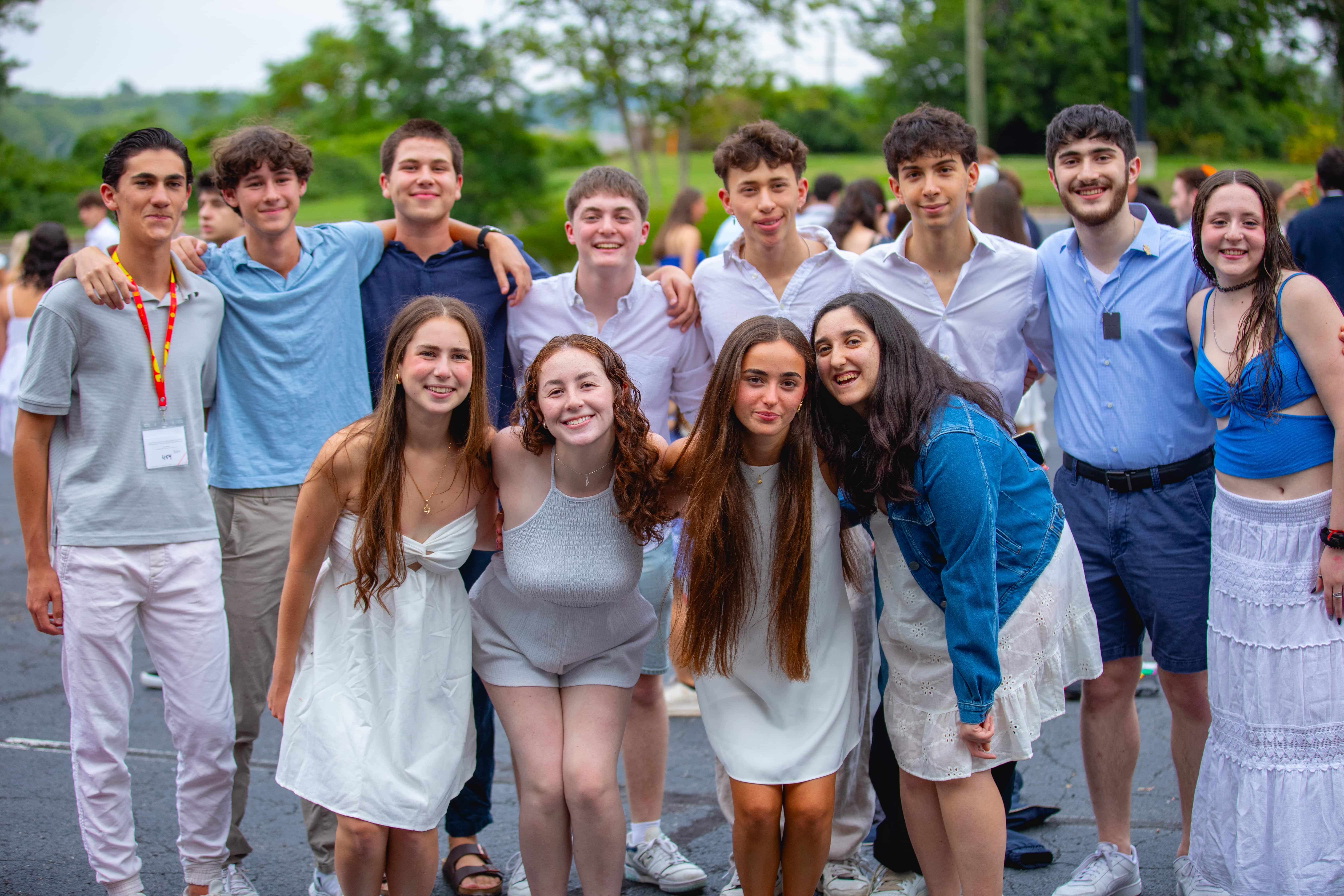 Group of people celebrating on stage