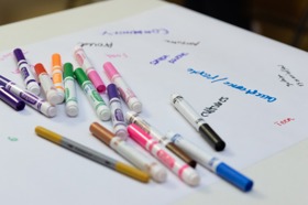 Group of people celebrating on stage
