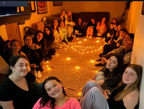 Group of people celebrating on stage