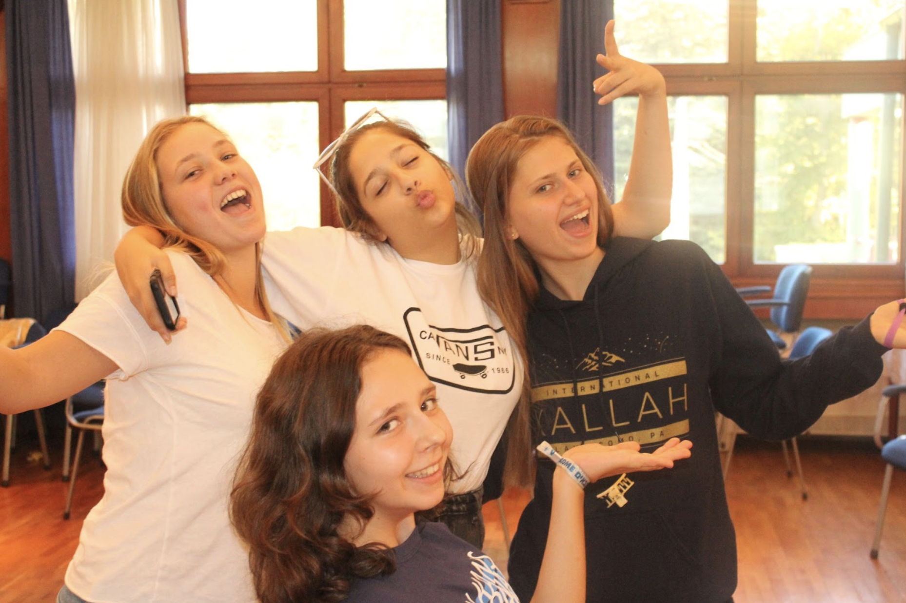 Group of people celebrating on stage