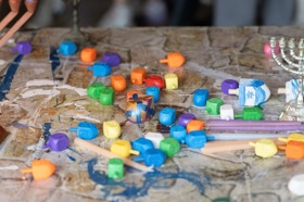 Group of people celebrating on stage