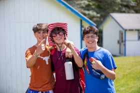 Group of people celebrating on stage
