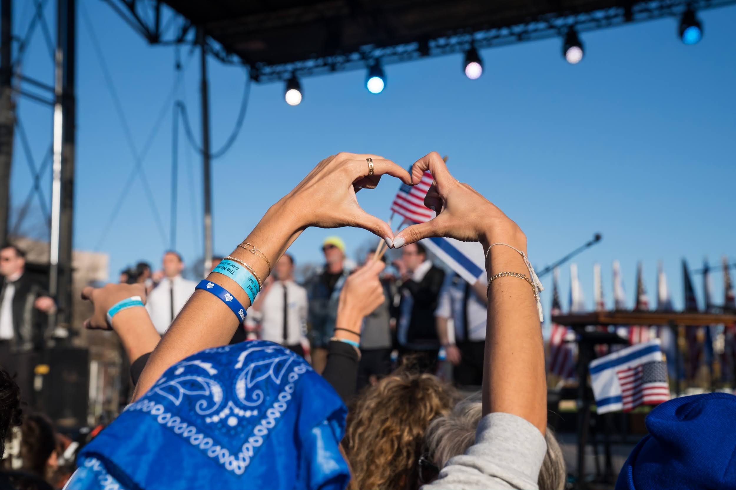 Group of people celebrating on stage