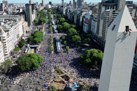 Group of people celebrating on stage