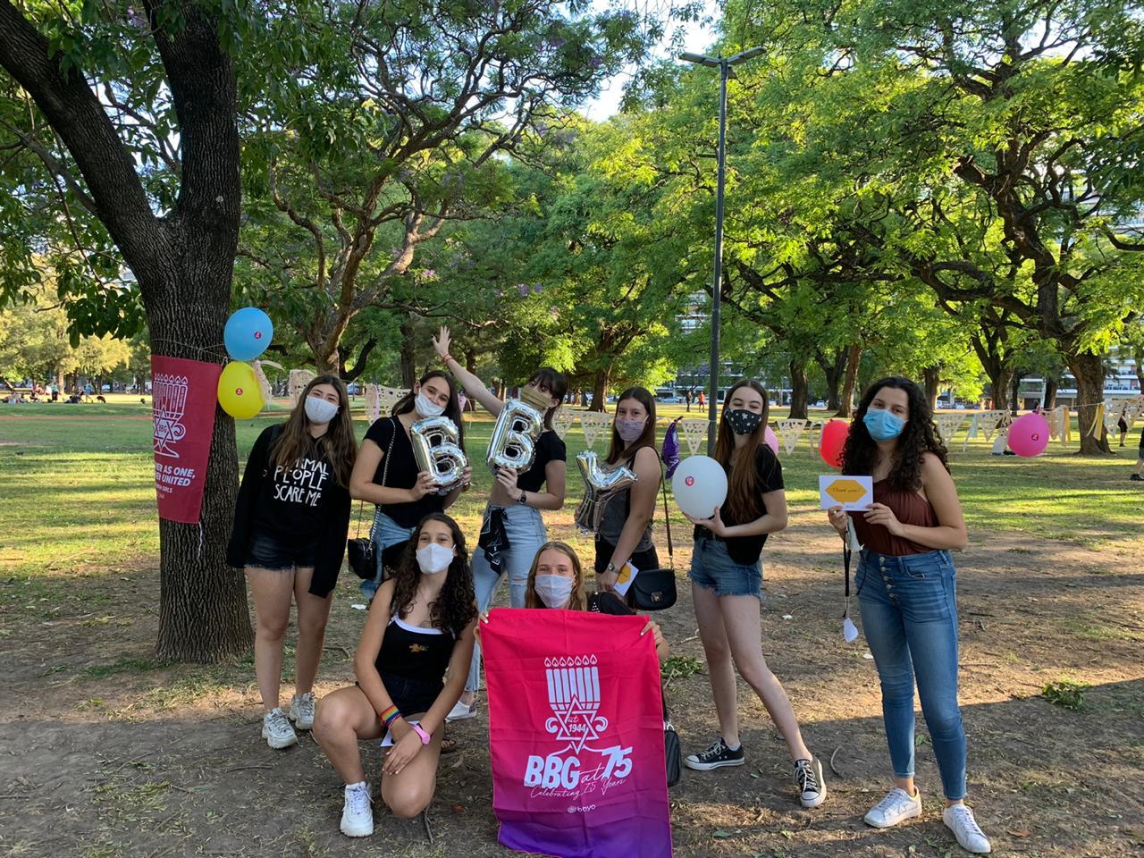 Group of people celebrating on stage