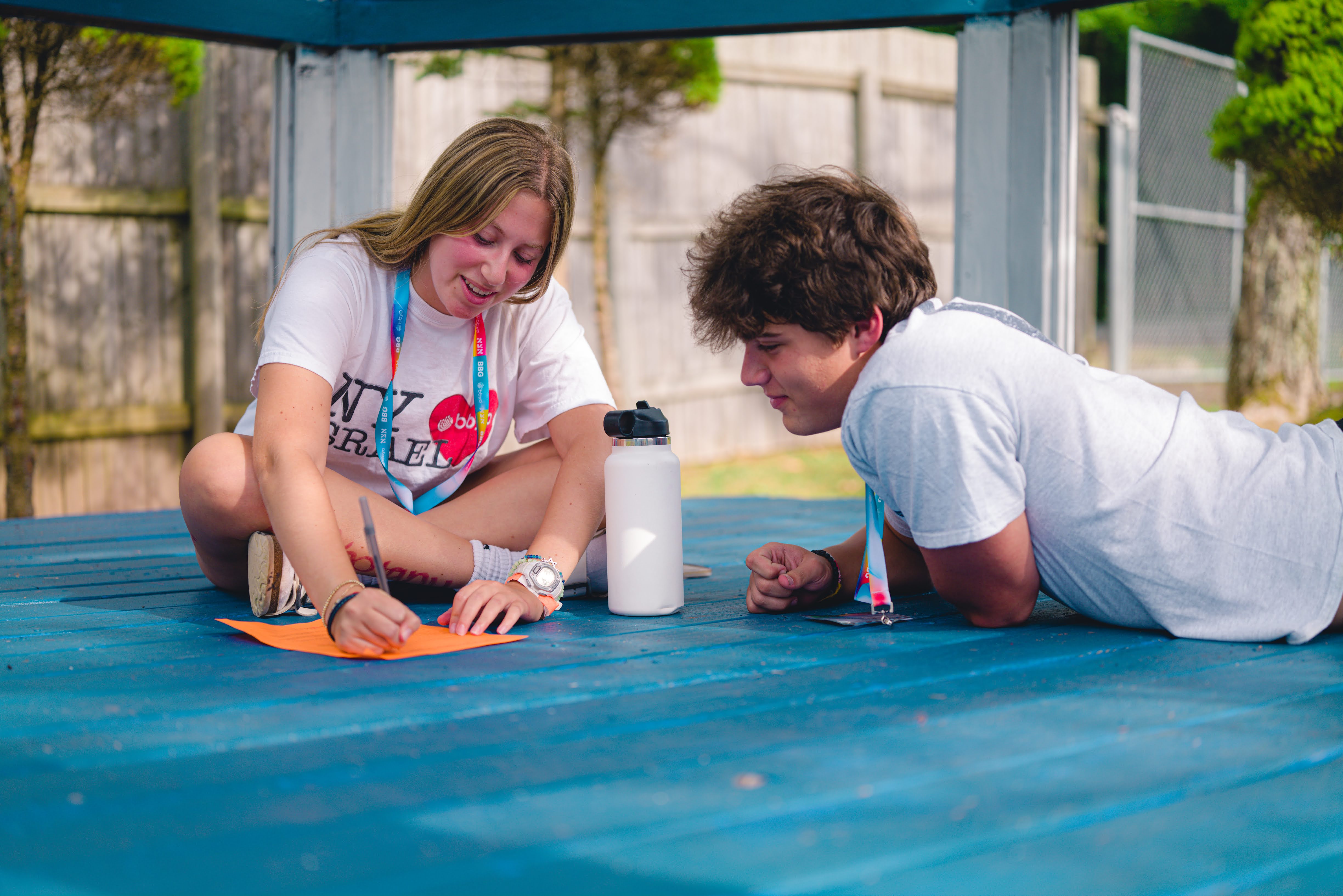 Group of people celebrating on stage