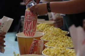 Group of people celebrating on stage
