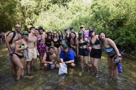 Group of people celebrating on stage