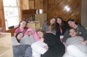 Group of people celebrating on stage