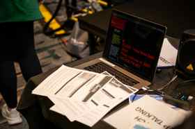 Group of people celebrating on stage