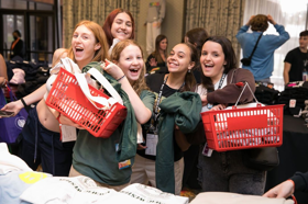 Group of people celebrating on stage