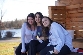 Group of people celebrating on stage