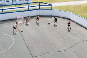 Group of people celebrating on stage