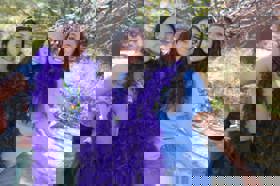 Group of people celebrating on stage