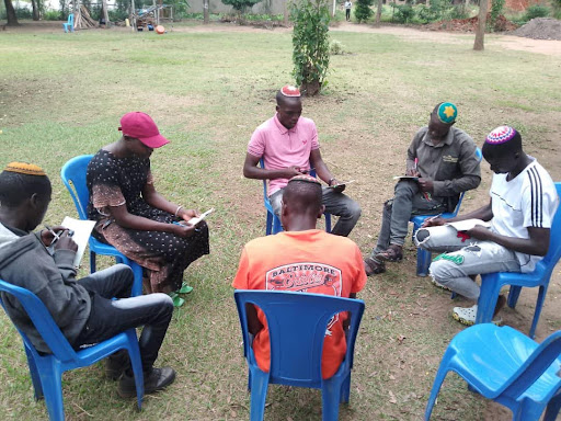Group of people celebrating on stage