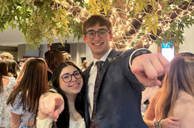 Group of people celebrating on stage