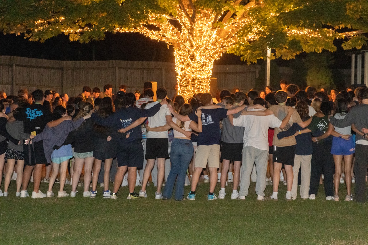 Group of people celebrating on stage