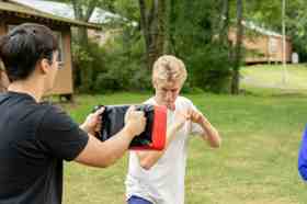 Group of people celebrating on stage