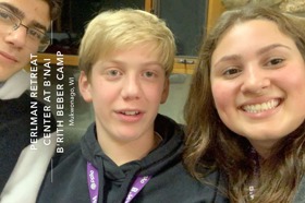 Group of people celebrating on stage