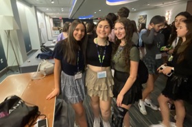 Group of people celebrating on stage