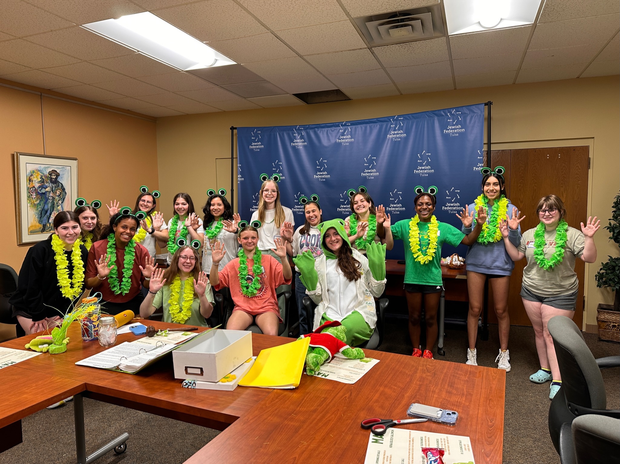 Group of people celebrating on stage