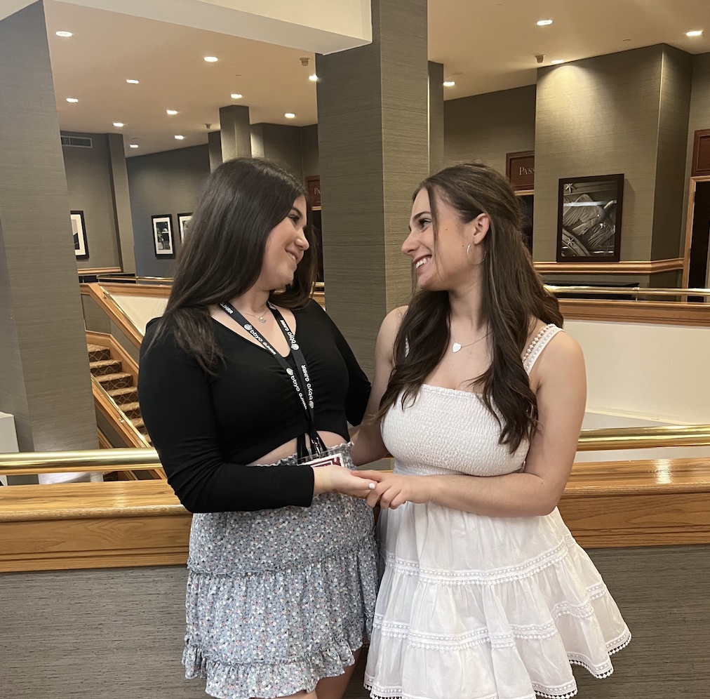 Group of people celebrating on stage