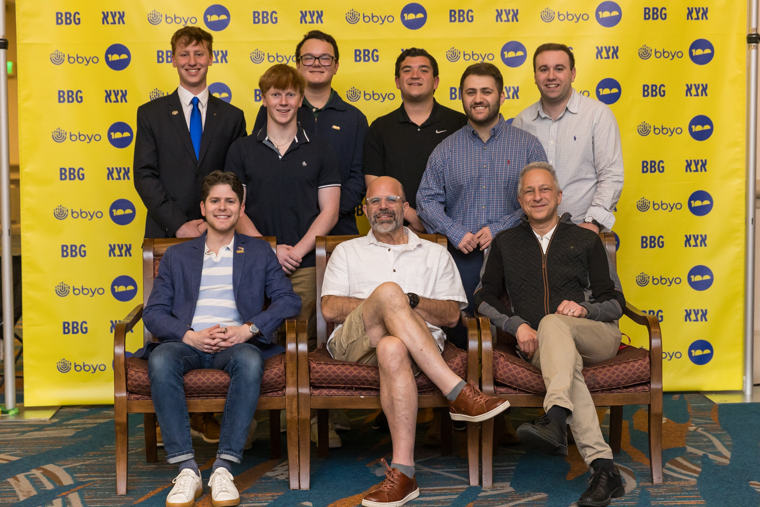 Group of people celebrating on stage