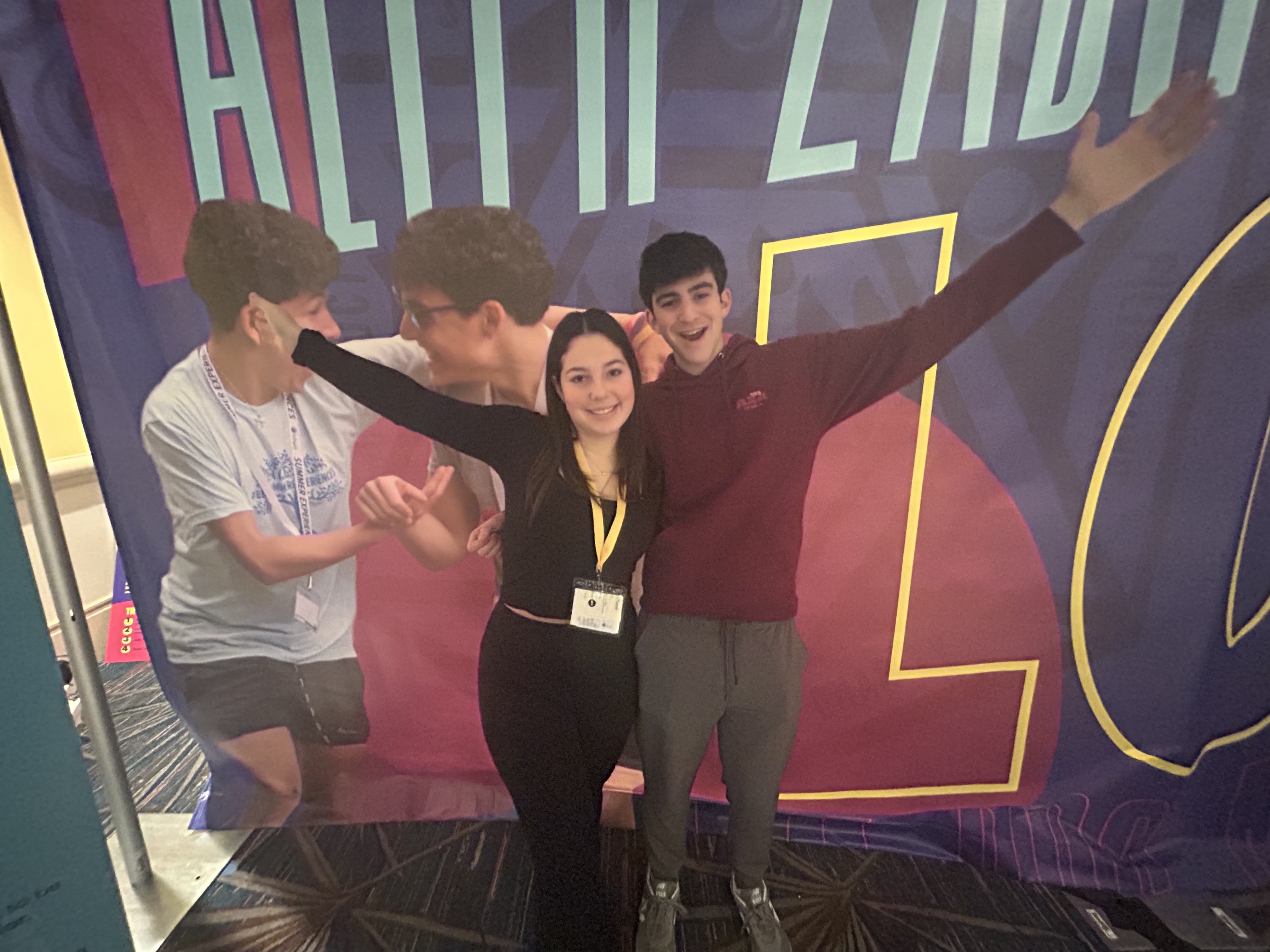 Group of people celebrating on stage