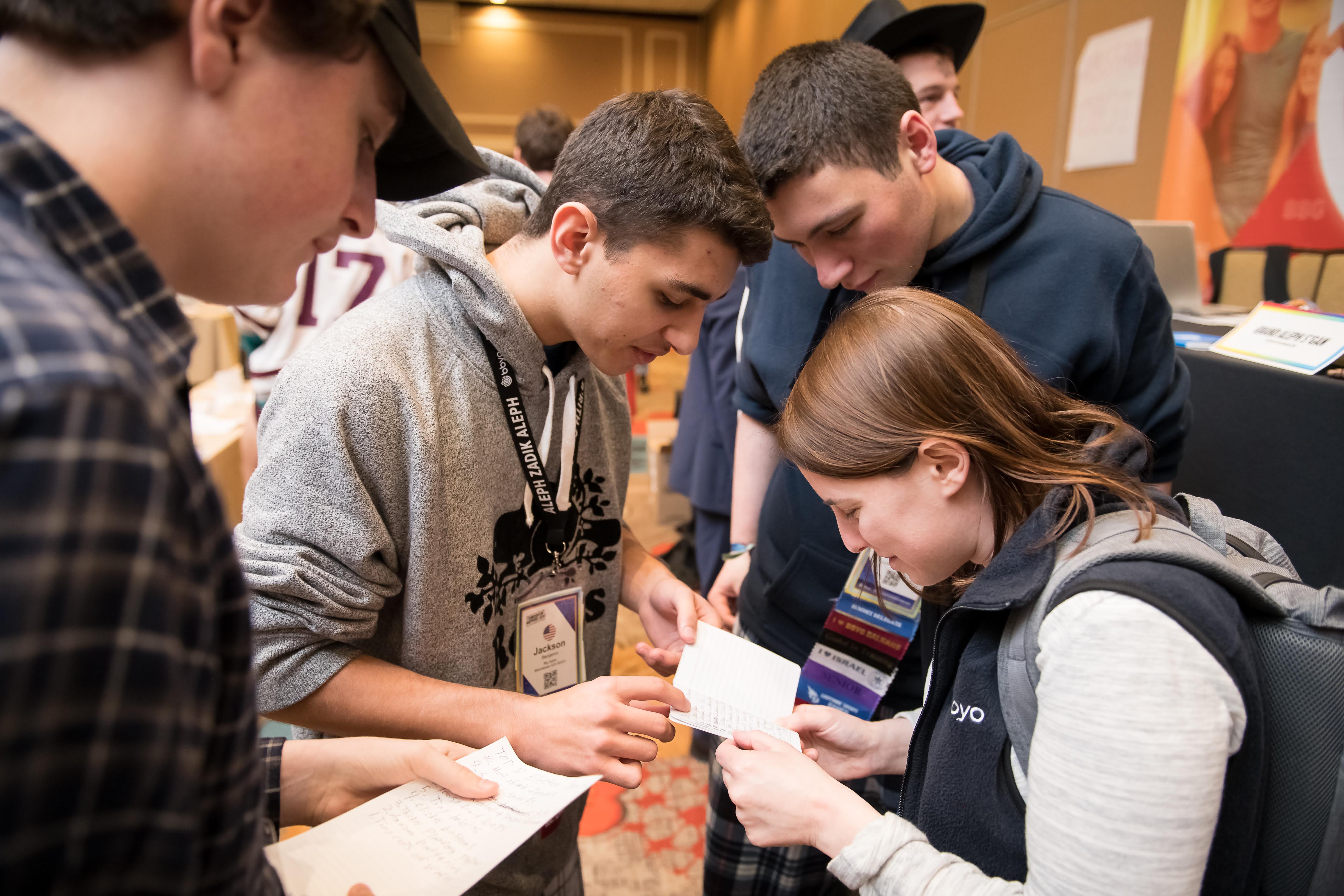 Group of people celebrating on stage