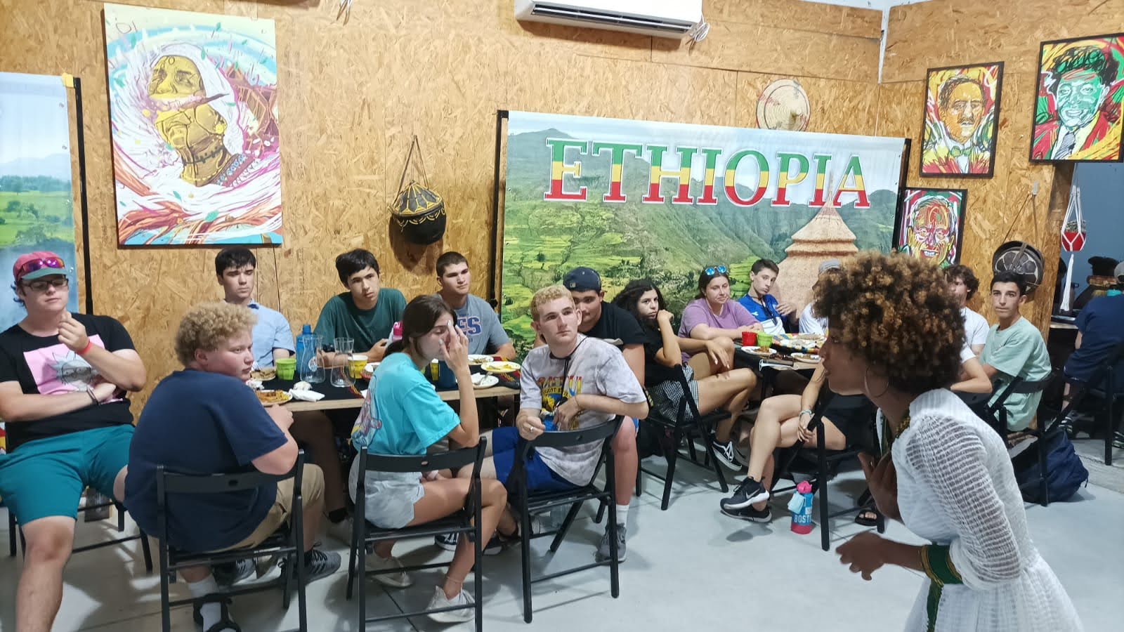 Group of people celebrating on stage